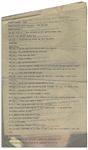 Moe Howard's 8pp. of Scripts & Notes, Circa 1940s-50s, Mostly for Three Stooges Stage Performances -- Includes ''Stooges Chorus'', ''Slapping Scene'' & Jokes -- Very Good Condition